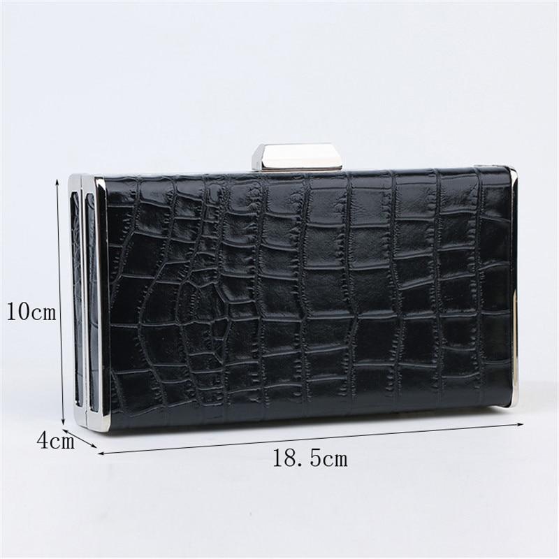Black Fashion Crocodile Chain Messenger Bag - Lively & Luxury