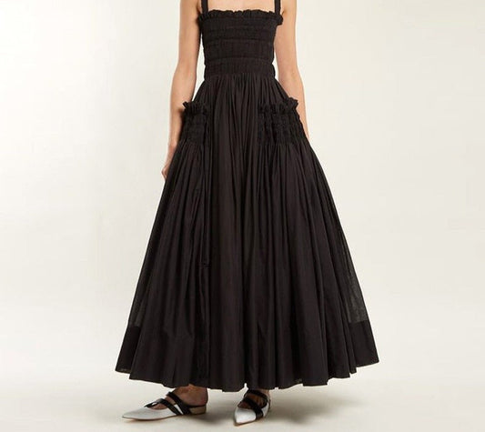 Casual Sling Backless Pleated Shrink Dress - Lively & Luxury