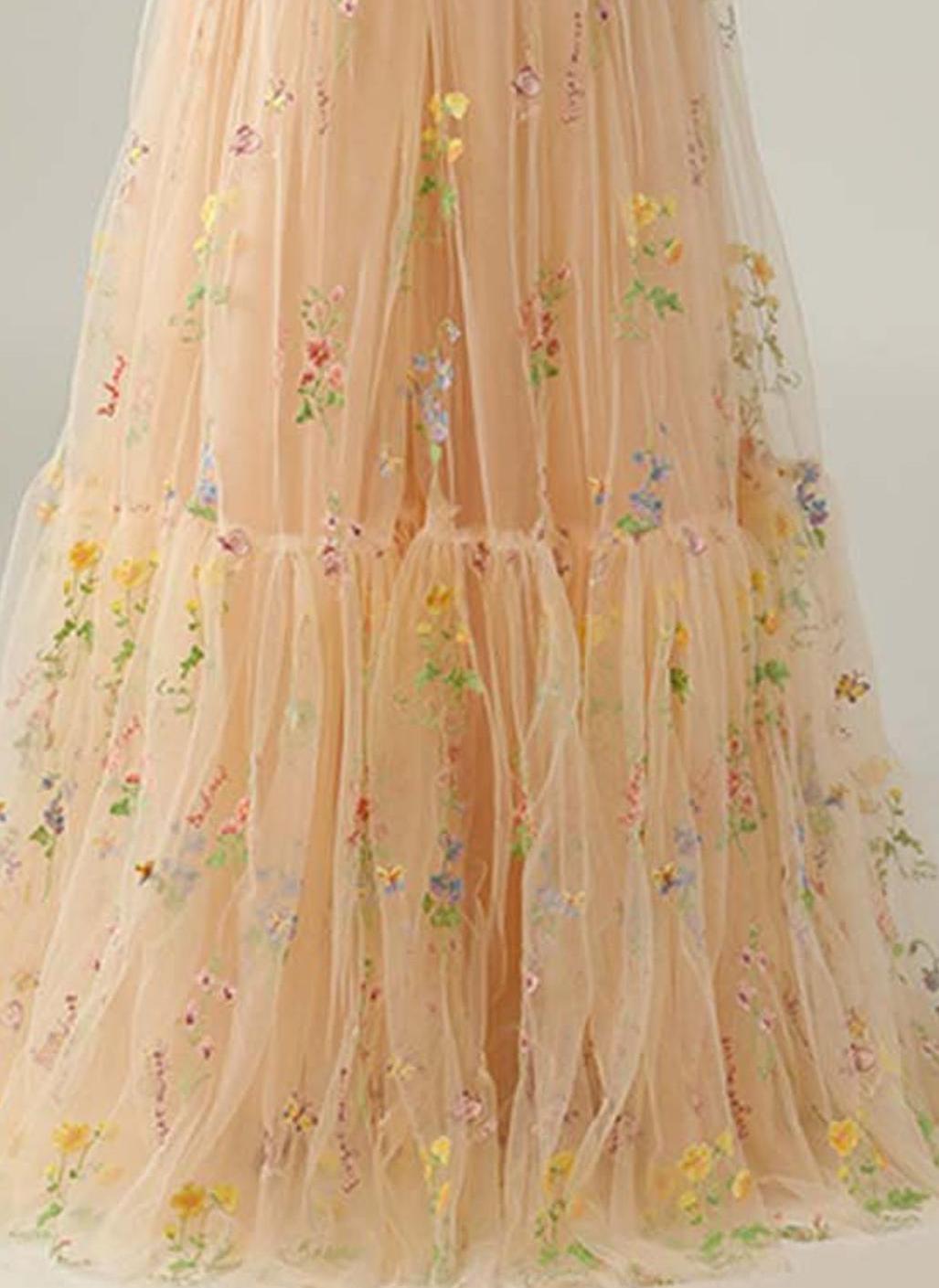 Charming Small Flowers Tulle A-line Dress - Lively & Luxury