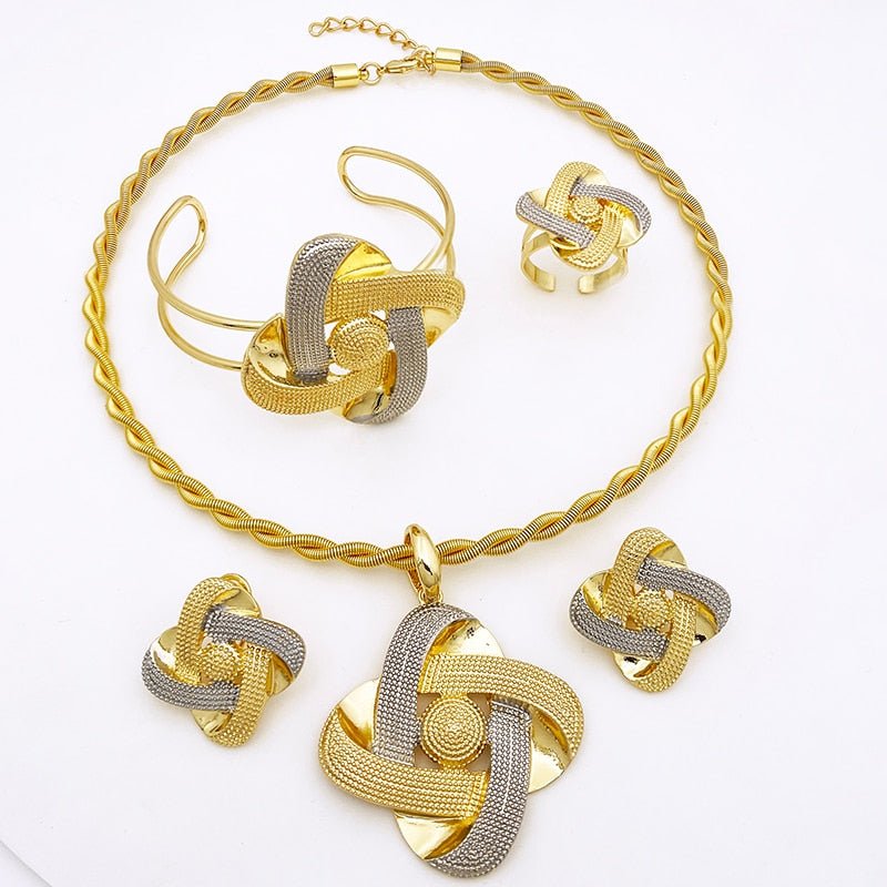 Chic 18k Gold Plated Jewelry Set - Lively & Luxury