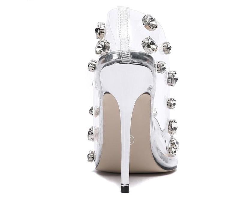 Crystal High Heels PVC Transparent Sexy Shoes - Lively & Luxury