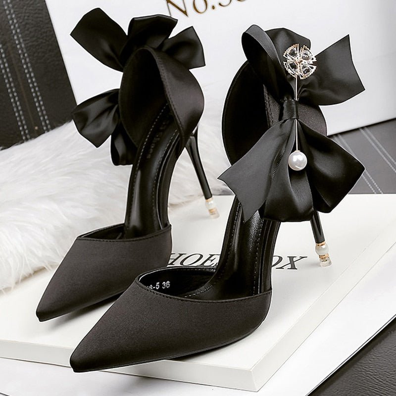 Designer Pearl Satin StilettoWedding High Heels - Lively & Luxury