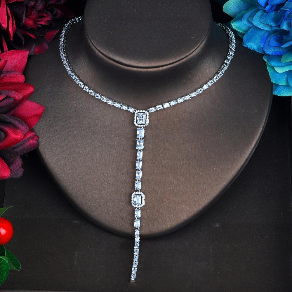 Elegant Long Shinny CZ Dangle jewelry Set - Lively & Luxury