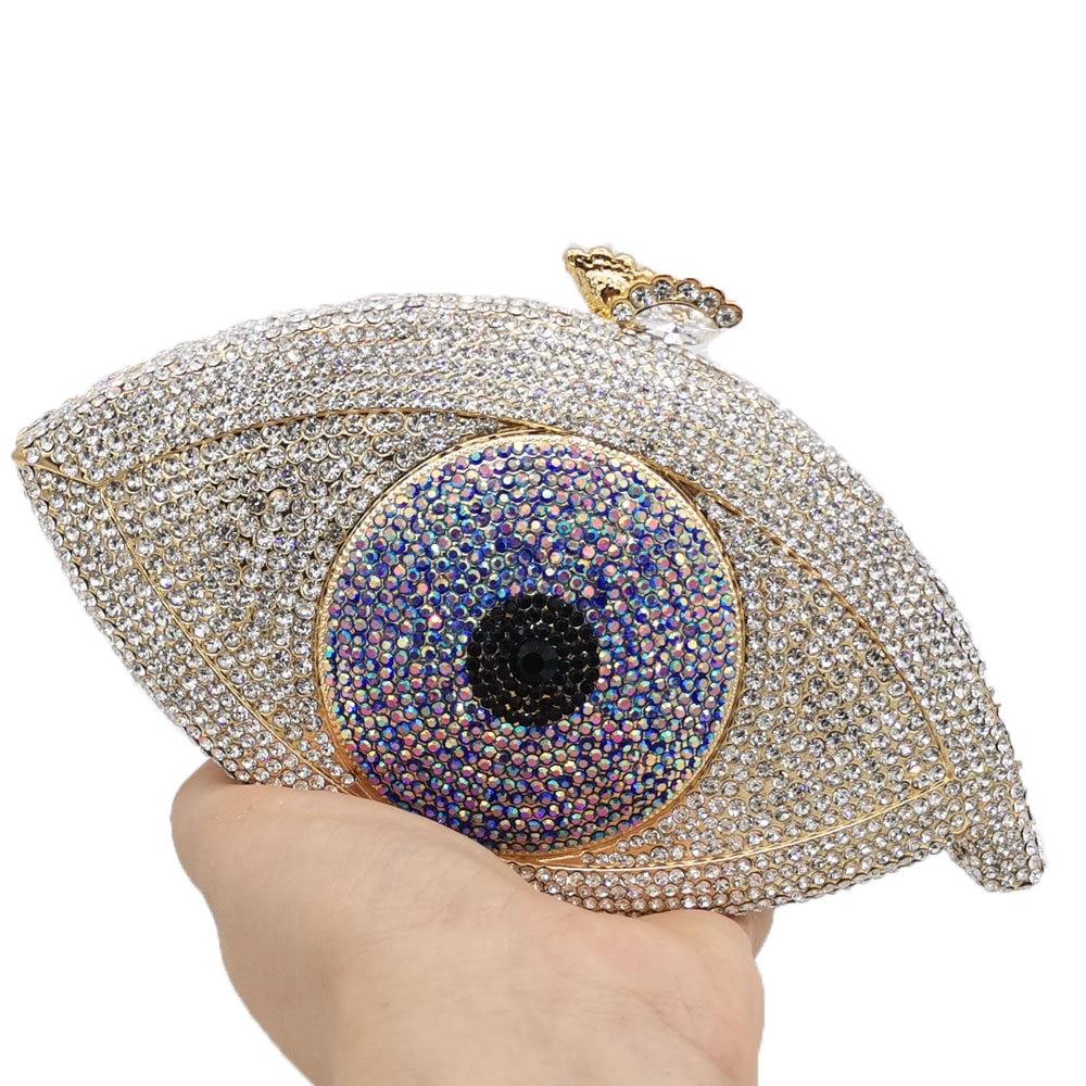 Evil Eyes Crystal Hard Case Clutch Lively and Luxury - Lively & Luxury