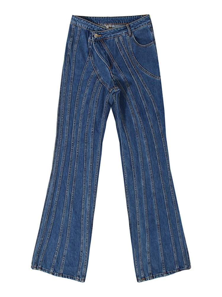 Fashionable Asymmetrical Spliced Pants - Lively & Luxury