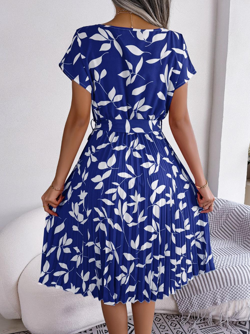 Floral Pleated A-Line Dress - Lively & Luxury