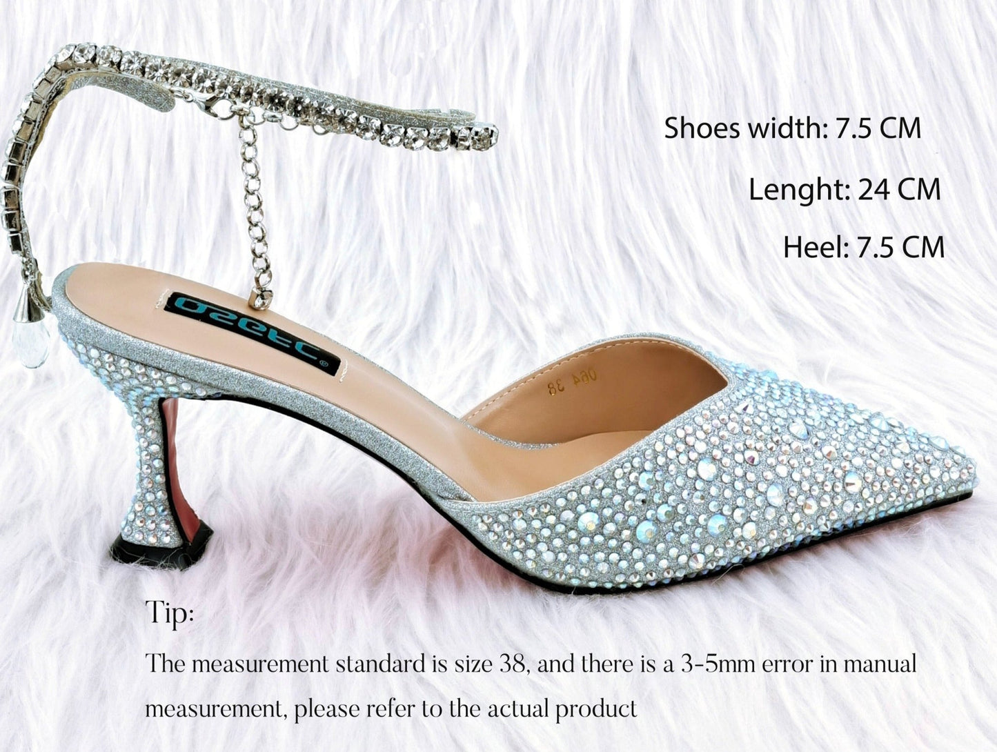 Full Diamond Decoration Metal Closure Shoes - Lively & Luxury