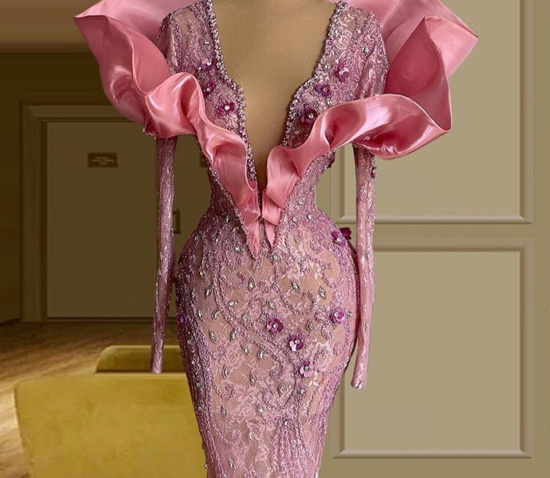Glamour Beaded Evening Dress - Lively & Luxury