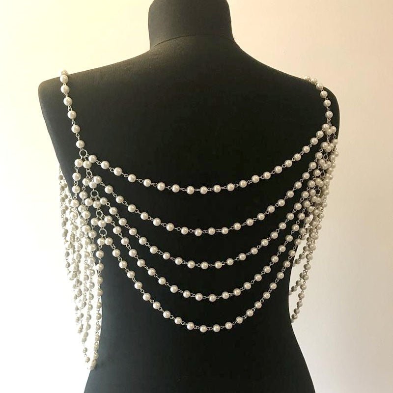 Handmade Shoulder Pearls Body Chains - Lively & Luxury