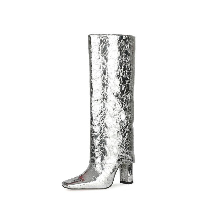 High Heel Knee Sleeve Boots - Lively & Luxury