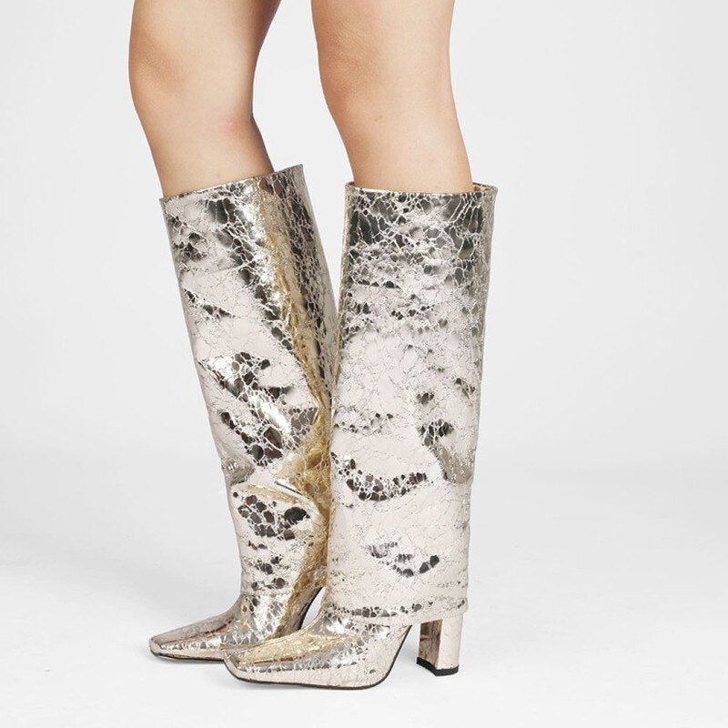 High Heel Knee Sleeve Boots - Lively & Luxury