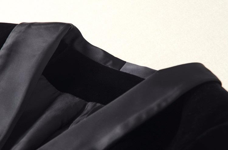 HIGH QUALITY Runway Long Sleeve Velvet Blazer Jacket - Lively & Luxury