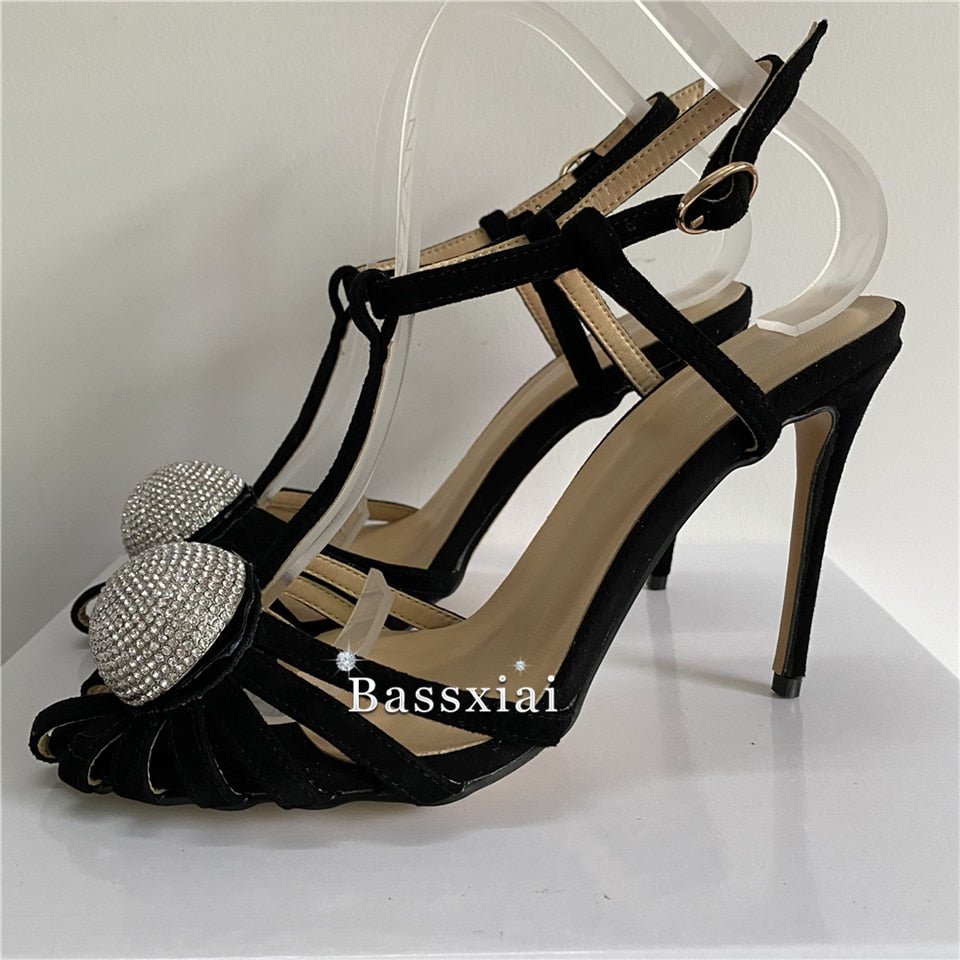 Jewelled Crystal Rhinestone Decor Sandals - Lively & Luxury