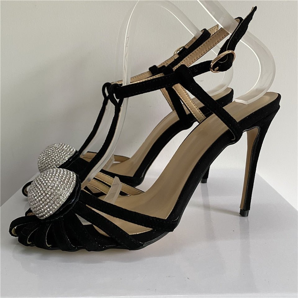 Jewelled Crystal Rhinestone Decor Sandals - Lively & Luxury
