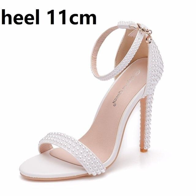 Luxurious Pearl Ankle Strap High Heels - Lively & Luxury