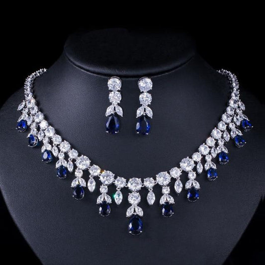 Luxury Jewellery Big Dangle Drop Bridal Jewelry Set - Lively & Luxury