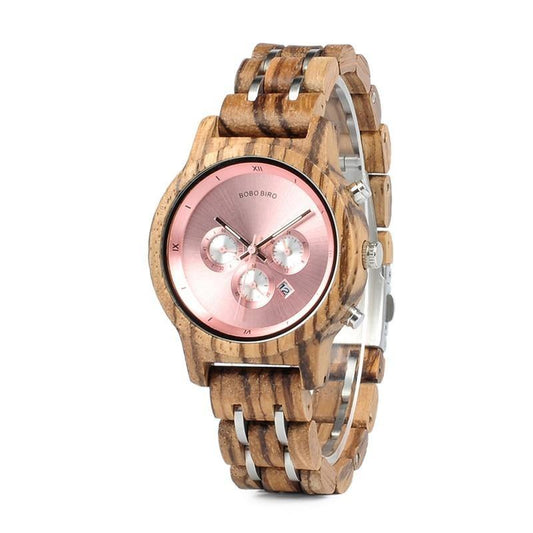 Luxury Wood Functional Stop Watch - Lively & Luxury