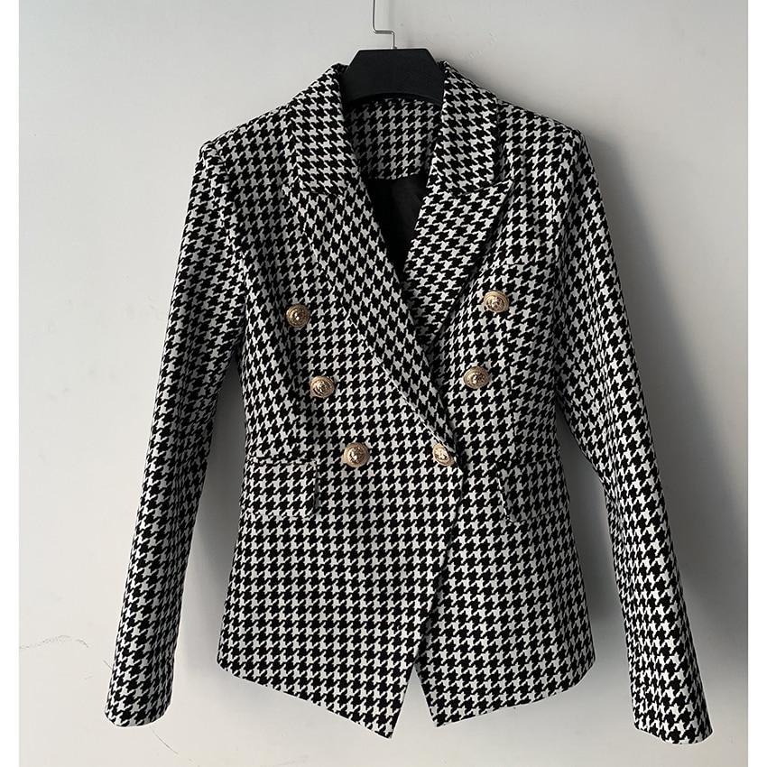Runway Blazer Women's Double Breasted Lion Buttons - Lively & Luxury