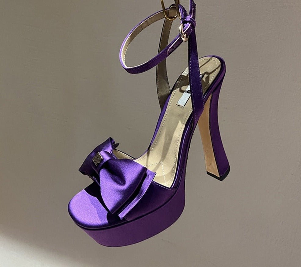 Slik Butterfly-knot Platform Sandals - Lively & Luxury